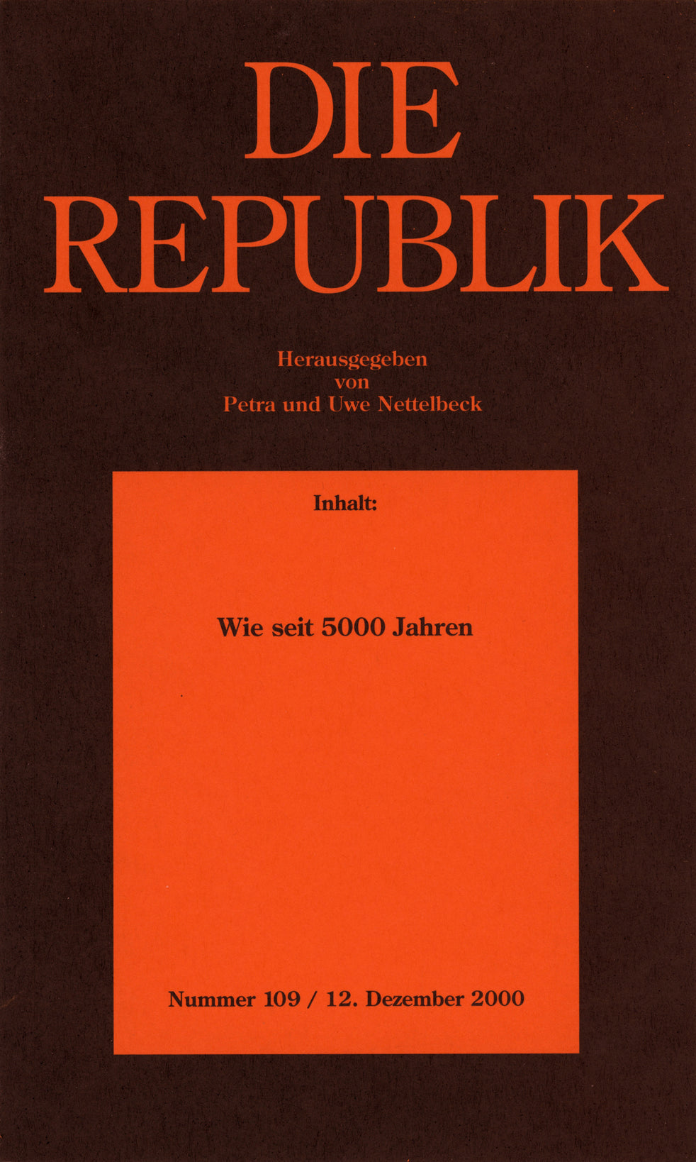 Cover Die Republik Nr. 109