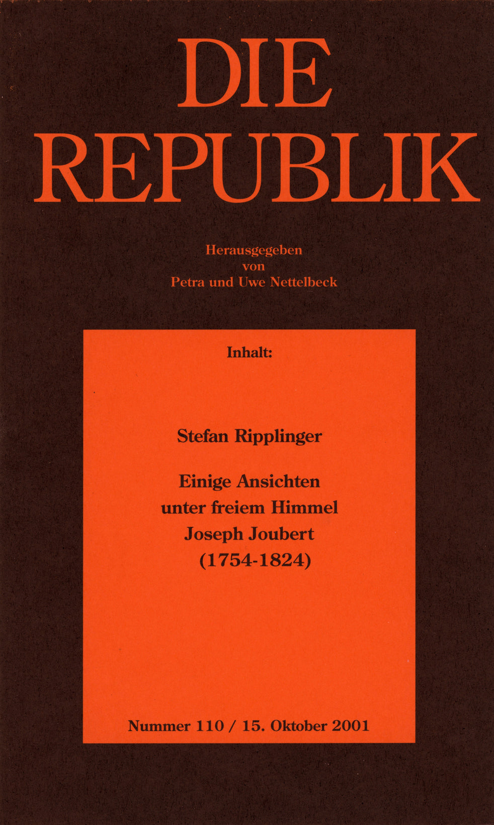 Cover Die Republik Nr. 110