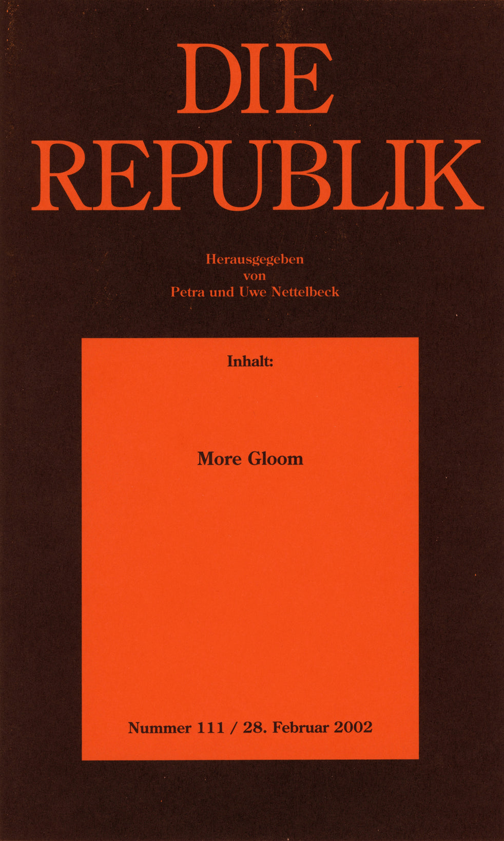 Cover Die Republik Nr. 111