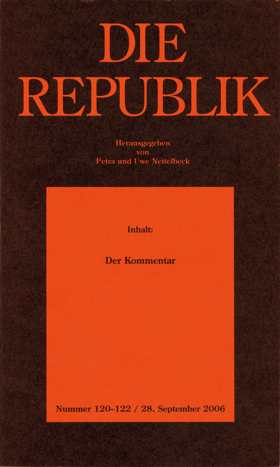 Cover Die Republik Nr. 120–122