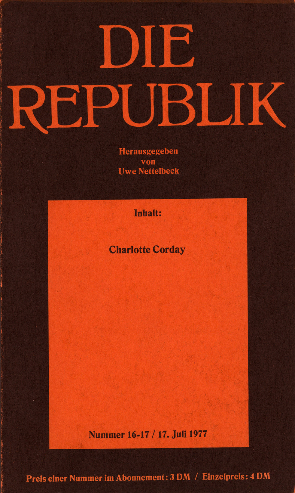 Cover Die Republik Nr. 16–17
