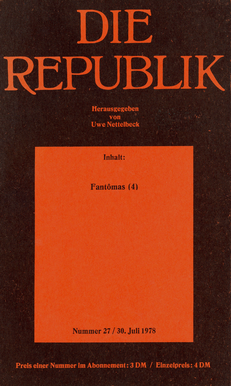 Cover Die Republik Nr. 27