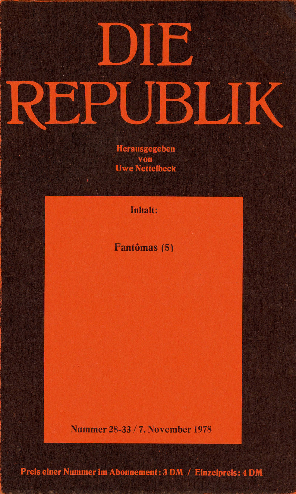 Cover Die Republik Nr. 28–33
