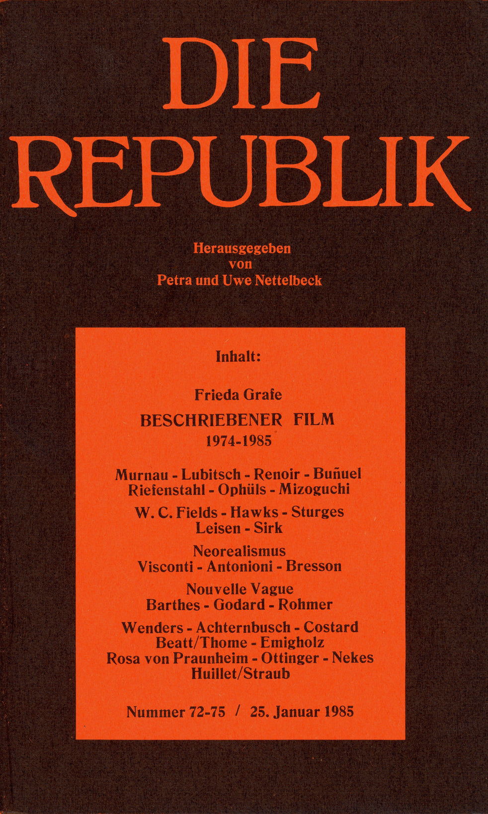 Cover Die Republik Nr. 72–75