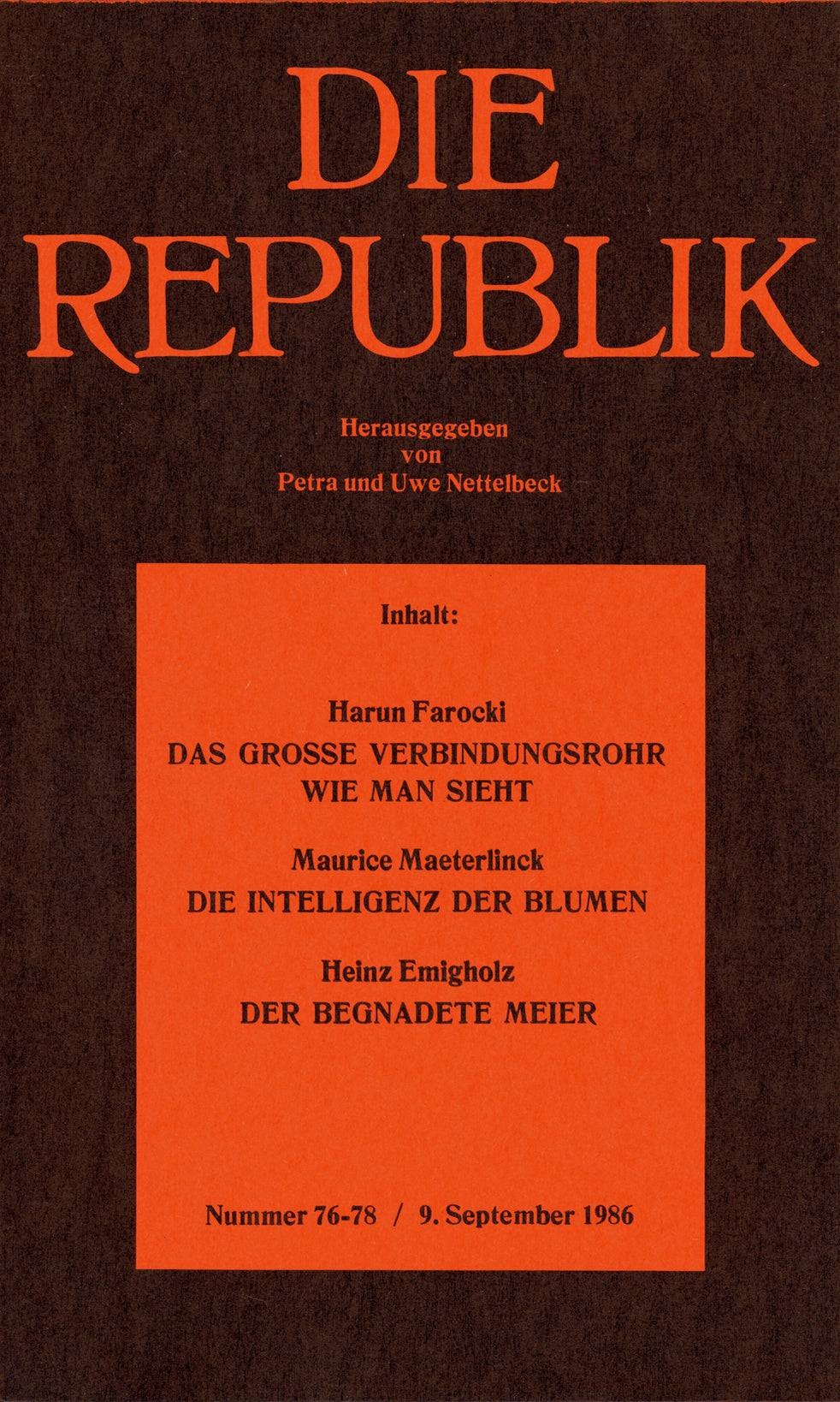 Cover Die Republik Nr. 76–78