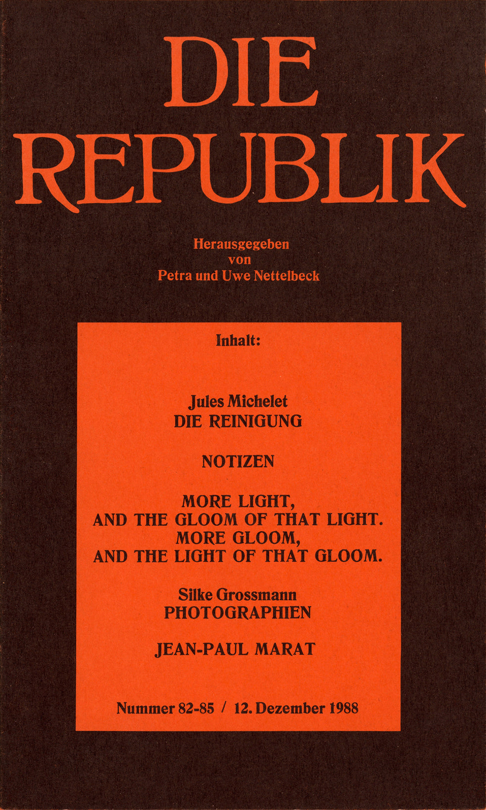 Cover Die Republik Nr. 82–85