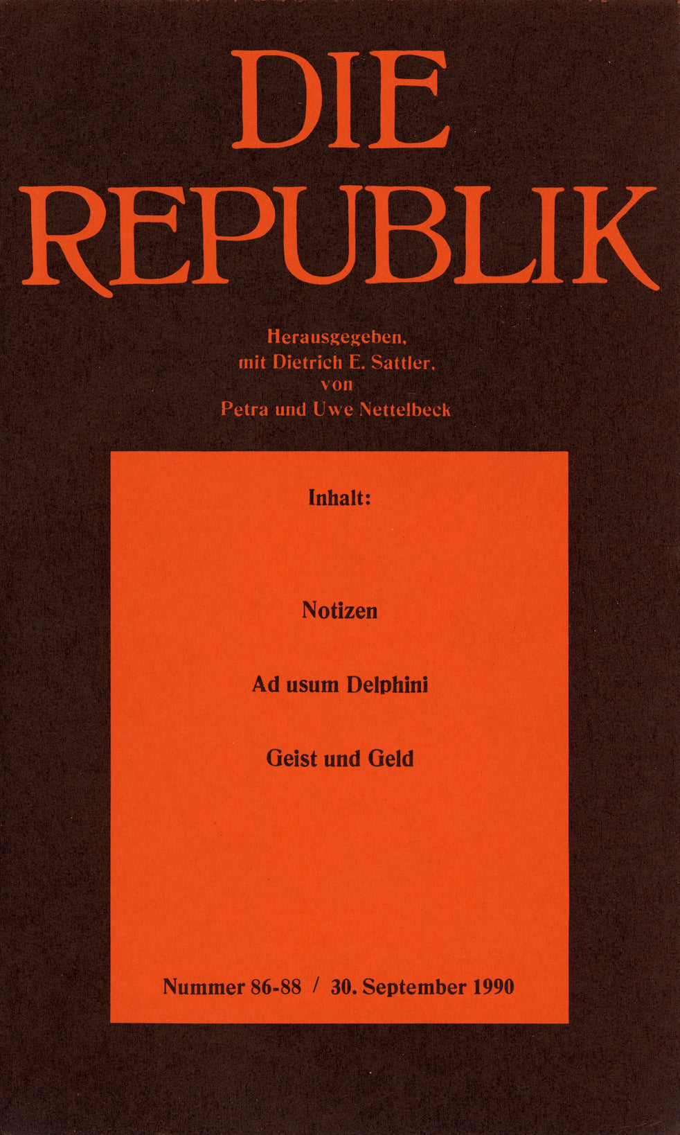 Cover Die Republik Nr. 86–88