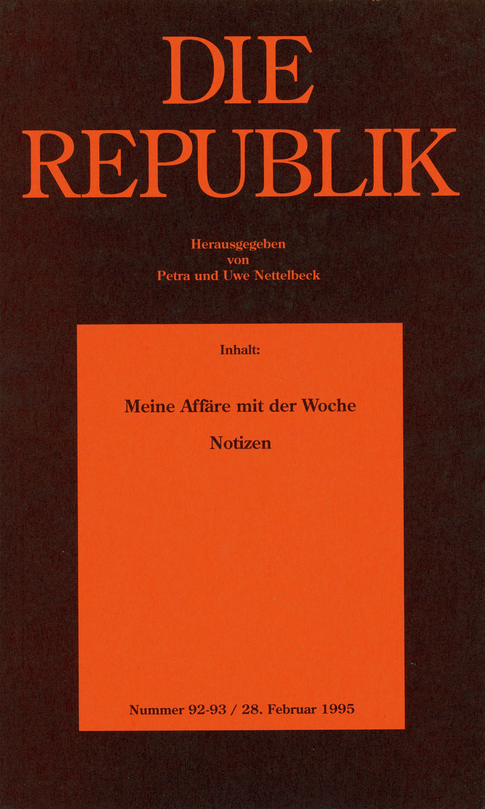 Cover Die Republik Nr. 92–93