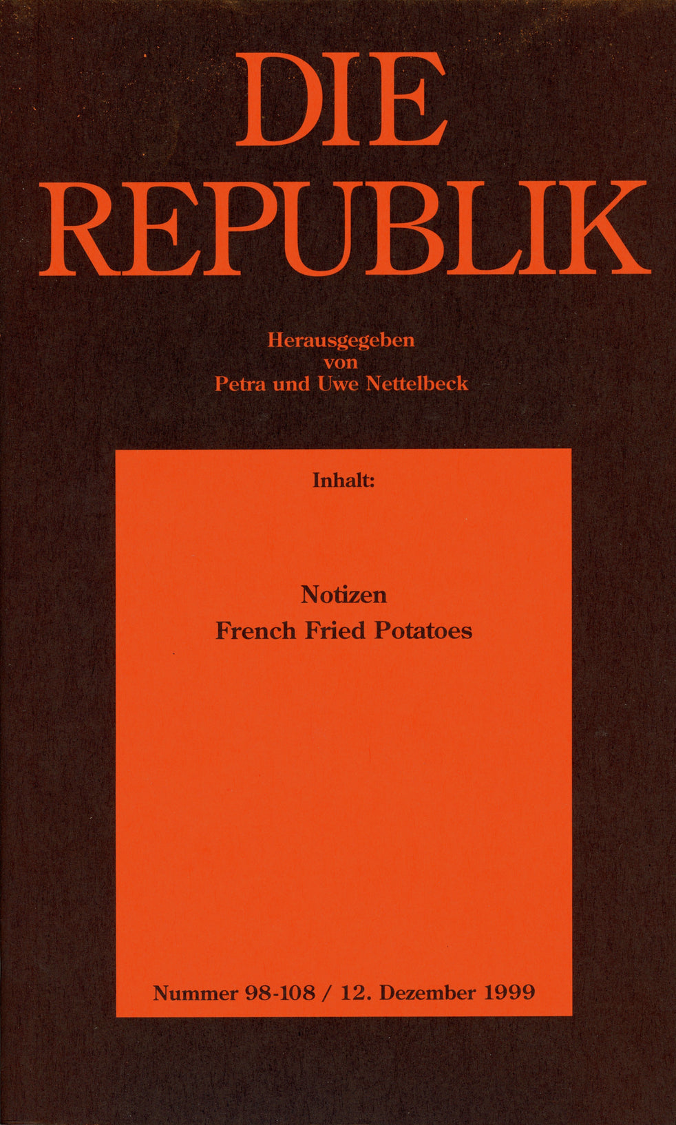 Cover Die Republik Nr. 98–108